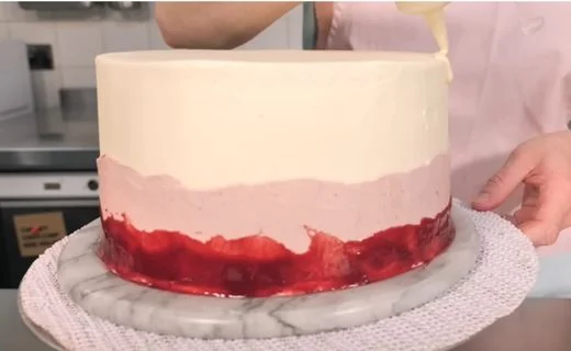 Level and Split the Cakes & Apply the Crumb Coat