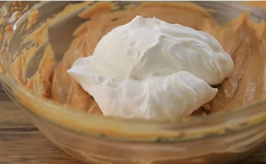 Make the Dulce de Leche Cream with Whip and Fold Heavy Cream