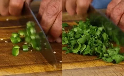 Prepare the Serrano Peppers & Chop the Fresh Cilantro