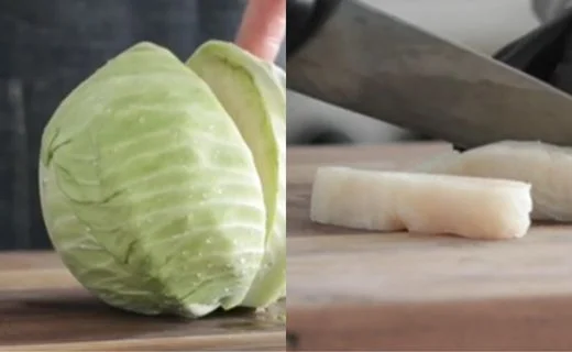 Slice the Cabbage & Prepare the Fish
