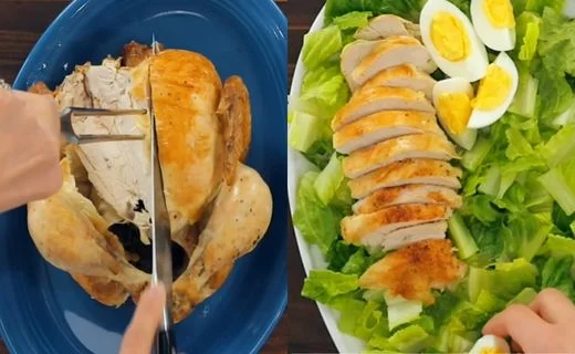 Add the Chicken & Prepare and Arrange the Eggs