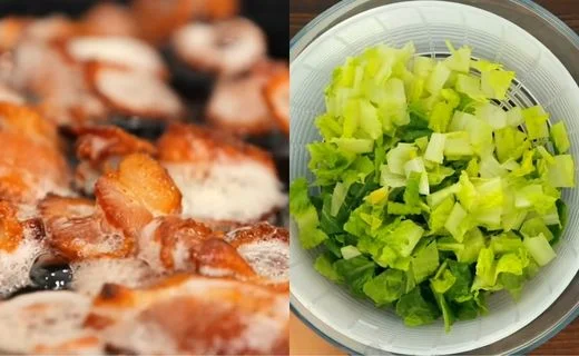 Cook the Bacon & Prepare the Lettuce Base