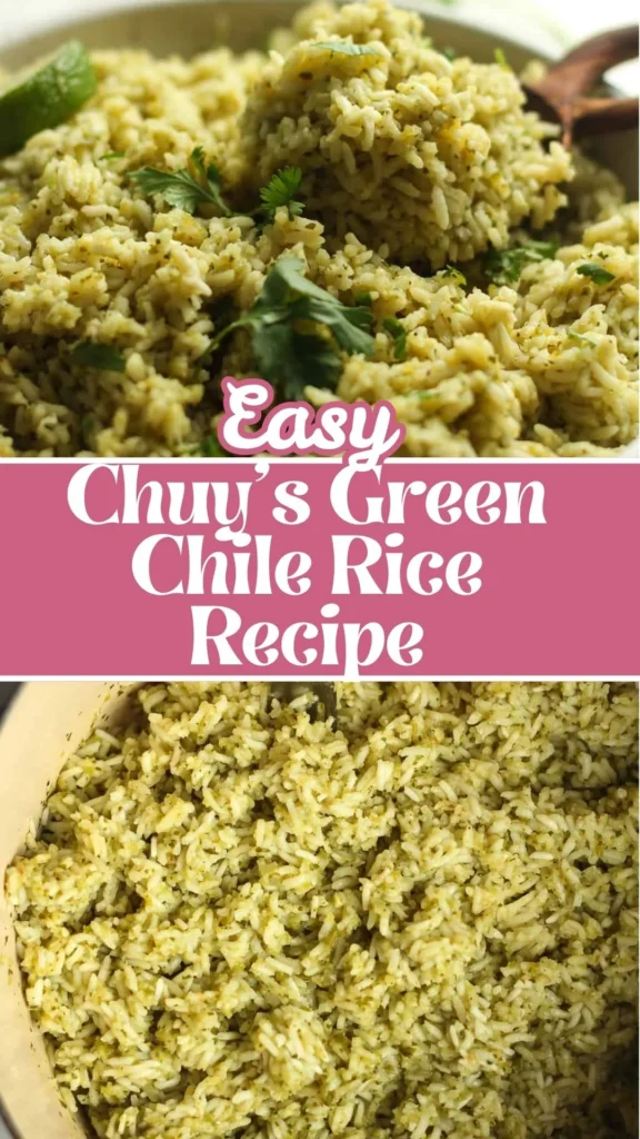 Copycat Chuy's Green Chile Rice Recipe