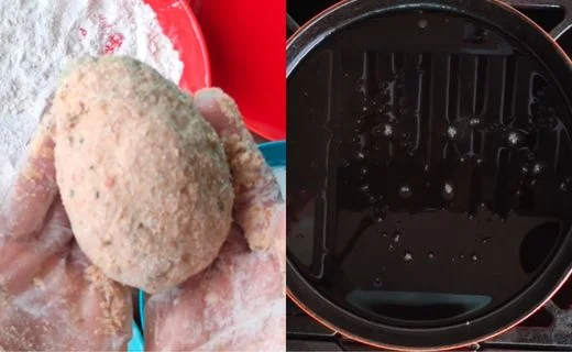 Double-Bread the Stuffed Avocados & Heat the Oil