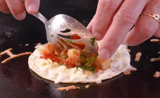 Finish the Filling & Crisp the Tortillas