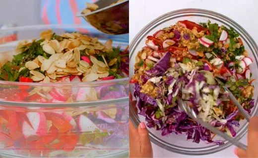 Dress and Toss & Rest the Salad