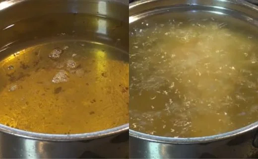 Heat the Oil & Fry the Drumsticks